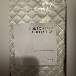 Hudson Park Collection White Quilted Standard Pillow Sham (1)